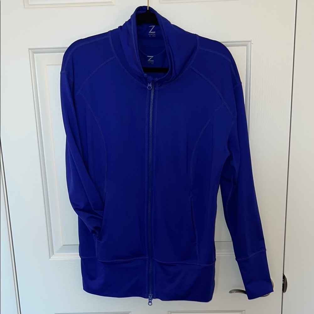 Zella Women's Full Zip Track Jacket and matching Tank- 2pcs, Royal Blue